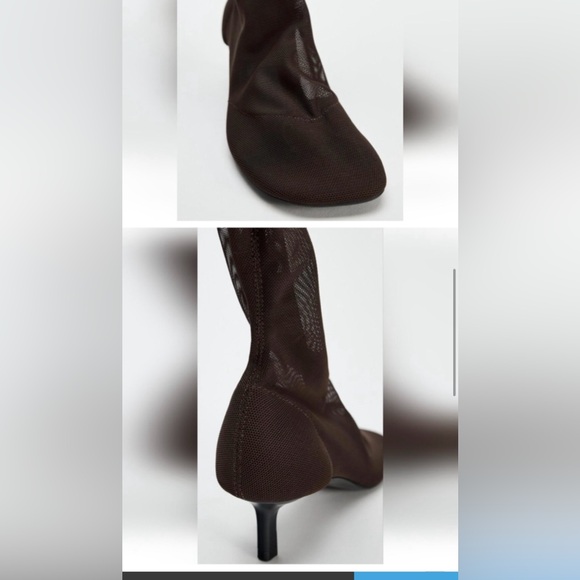 Zara mesh over the knee boots size 8 worn once - Picture 4 of 6